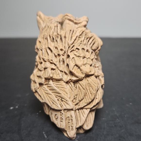 Vtg 1979 UNITED DESIGN HANDMADE BROWN OWL CLAY POTTERY FIGURINE 3/83 - Picture 6 of 7